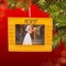 Polarx 3.5 Inch Rustic Wedding Picture Frame Ornament Christmas Tree Ornament , Christmas Decor Free Standing Love